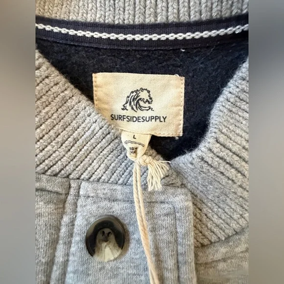 NWT: Surfside Supply Men’s Cardigan Sweater Jacket, Size Large - Picture 2 of 7